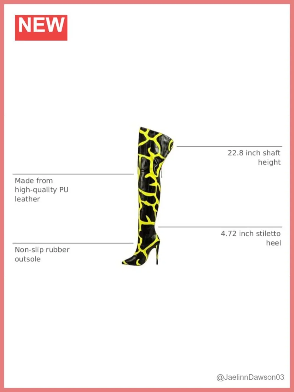 Women's Thigh High Stiletto Heel Boots PU Leather Pointed Toe Back Zip